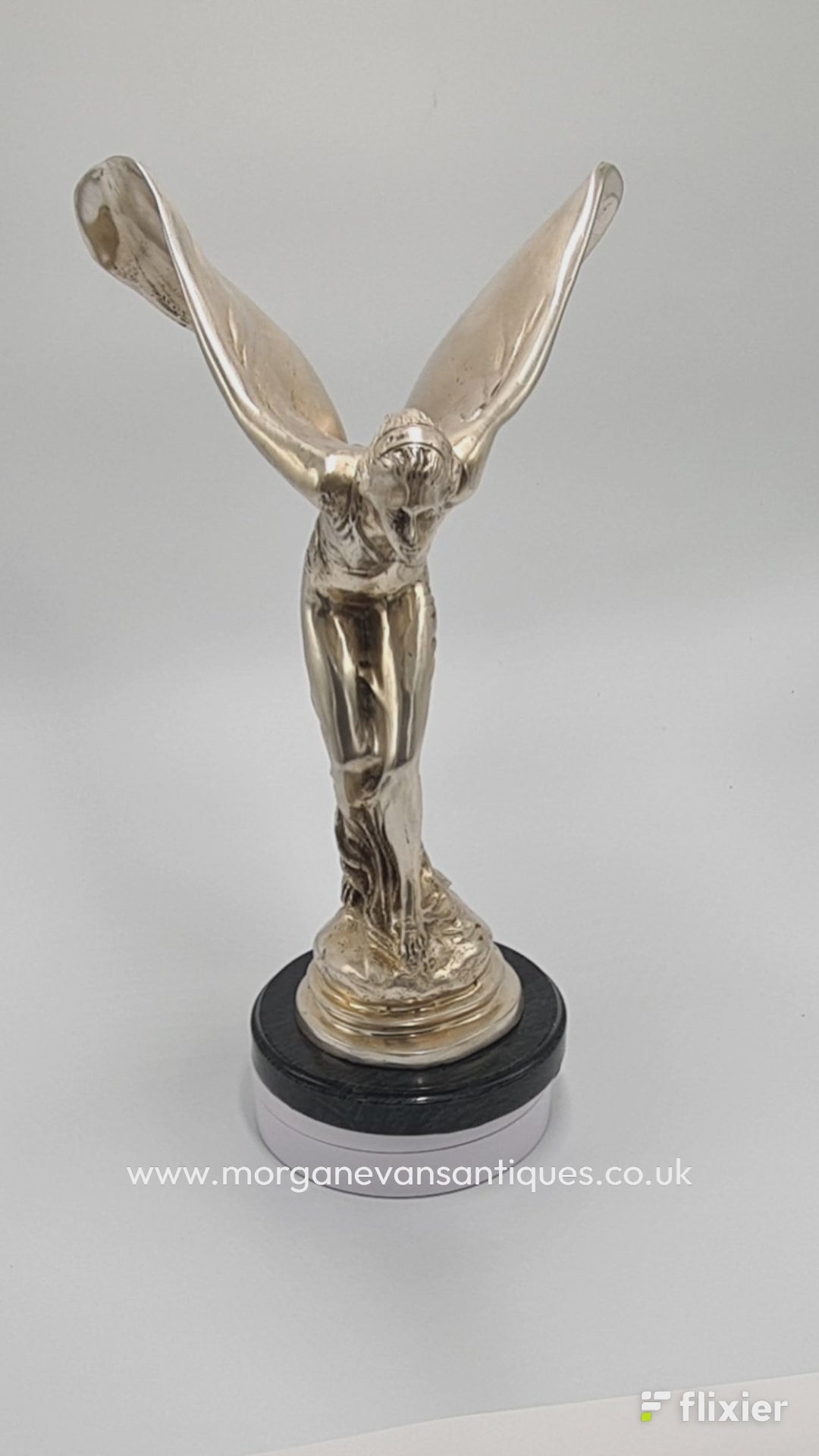 Silver Bronze Flying Lady Statue