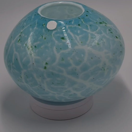 Aqua Blue Glass Vase 02