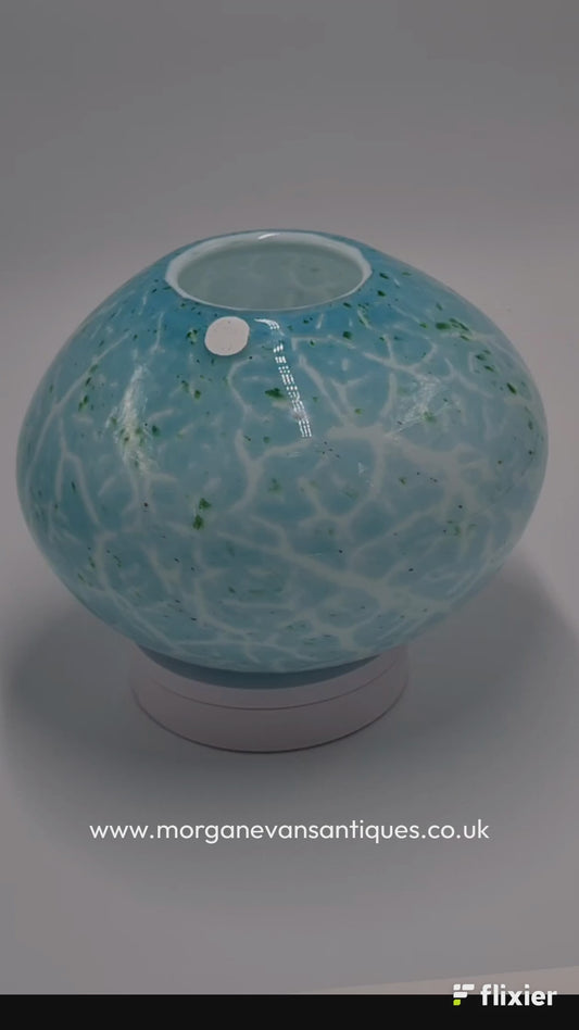 Aqua Blue Glass Vase 02