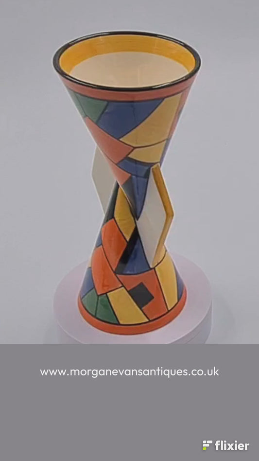 Clarice Cliff - Bizarre - "Cubist" - Yo-Yo Vase